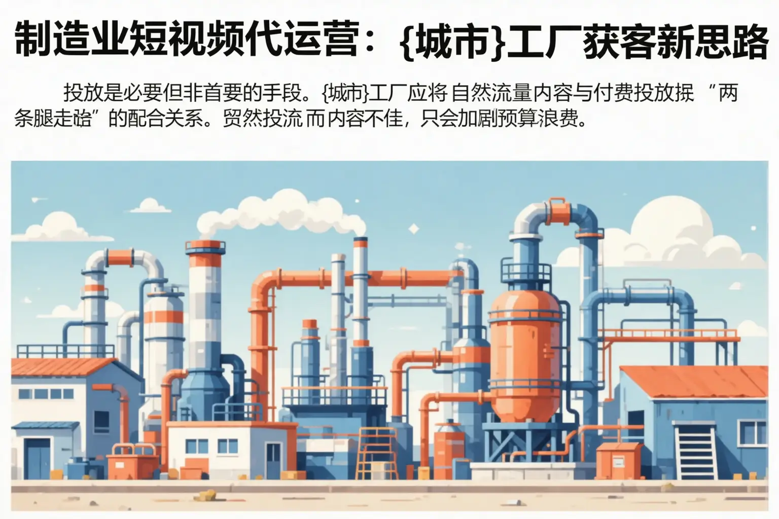 制造业短视频代运营:玉门工厂获客新思路